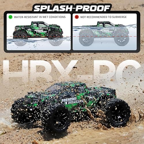 HAIBOXING 18859 1:18 Scale All Terrain RC Car, Hobby 4WD Remote Control Car | 2.4GHz Electric RC Vehicle 36 KPH High Speed 4X4 Waterproof Off-Road RC Truck with Two Rechargeable Batteries for RC Driving thumbnail 6