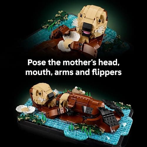 LEGO Ideas Floating Sea Otters Building Sets for Adults - Room or Office Decor for Women & Men, Ages 18+ - Gift Ideas for Birthday - 21366 thumbnail 4