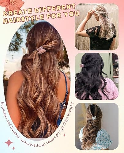 Sequins Butterfly Hair Clips - 12PCS Small Clamps for Thin Hair Styling Accessories, Classic Claws for Women & Girls thumbnail 6