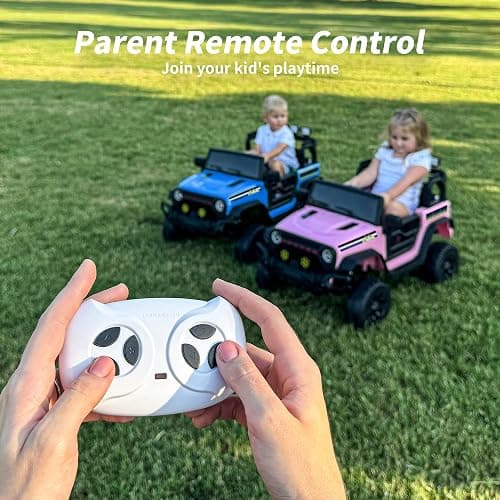 Hikiddo 24V Kids Ride on Car, Kids Electric Vehicles Car Ride on Toy Truck for Toddlers 3-5 w/Remote Control, 400W Motor - Blue thumbnail 5