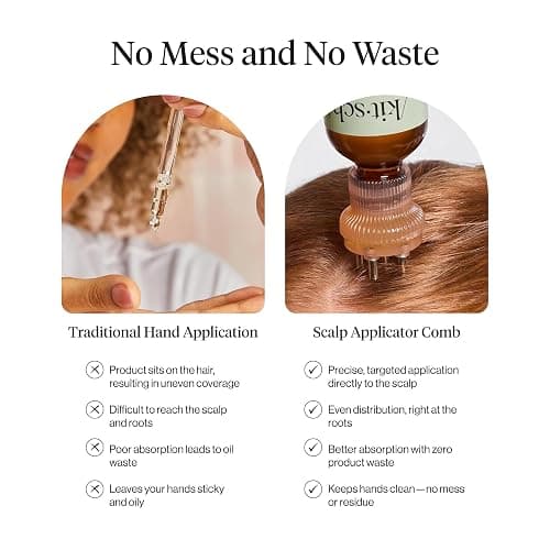 Kitsch Scalp & Hair Oil Applicator – Stainless Steel Bristles Scalp Oil Applicator for Even Distribution, Mess-Free Oiling & Head Massager Scalp – Precision Hair Care Tool for Roots & All Hair Types thumbnail 6