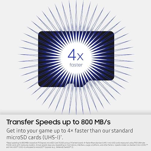 Samsung P9 Express microSD Express Card, 512GB microSDXC Memory Card, Up to 800 MB/s, for Nintendo-Switch ™ 2, (MB MK512T/AM) thumbnail 5