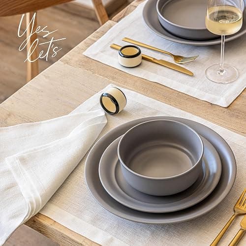 Over&Back Washed 100% Linen Cloth Napkins - Washable Napkins Set for Mixing, Matching, and Creating a Custom Home Decor Tablescape - Ivory thumbnail 2
