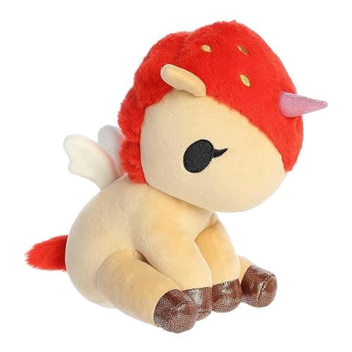 Aurora® Enchanting ©Tokidoki Delicious Unicorno Strawberry Stuffed Animal - Bright & Colorful Design - Showpiece Plush - Orange 8.5 Inches thumbnail 4