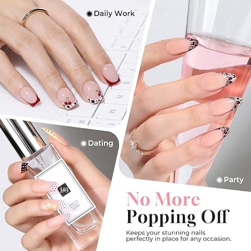 UNA GELLA Solid Nail Glue Super Strong for Press On Nails & Nail Tips 15g | Lamp Curing Needed, Long-Lasting Glue Gel for Clear Flase Fake Nails, Home DIY Salon Acrylic Nail Art Extension for Beginners thumbnail 2