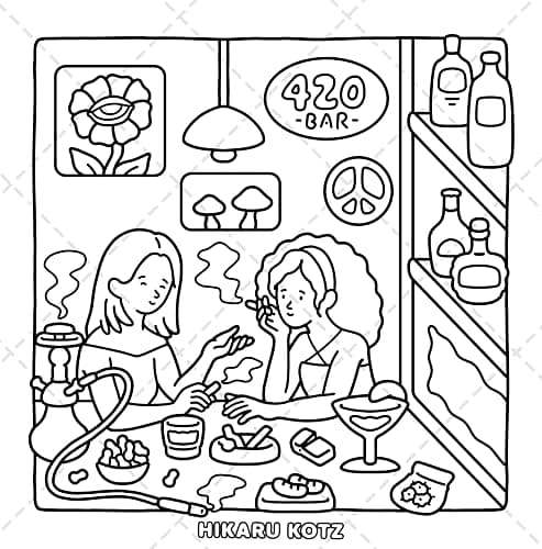 Stoner Life: High and Wild Coloring Book for Adults thumbnail 8