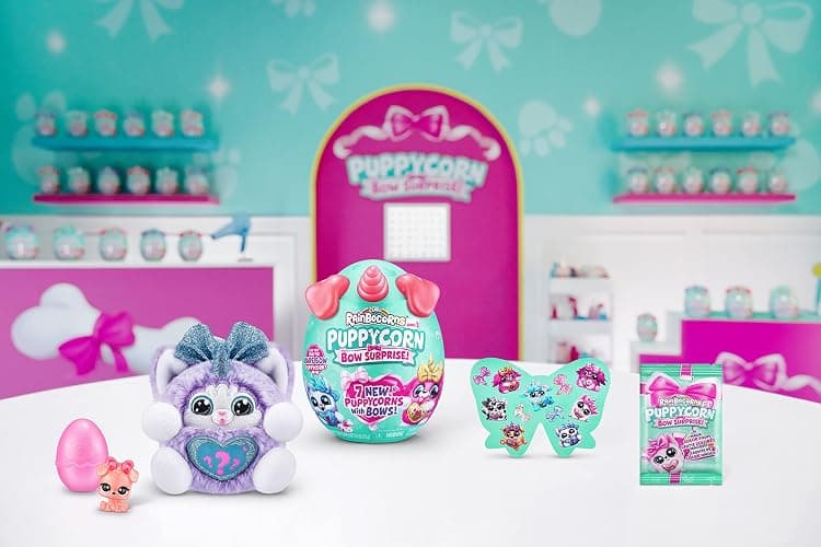 Rainbocorns Puppycorn Surprise Series 3 (Pink Karmo) by ZURU, Collectible Plush Stuffed Animal, Surprise Egg, Sticker Pack, Slime, Dog Plush, Ages 3+ for Girls, Children thumbnail 8