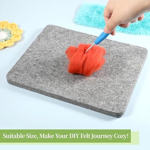 Needle Felting Pad, Grey Sponge Pad, 8×10 in Needle Felting Mat for Any Wool Felting Supplies thumbnail 7