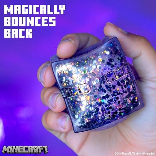 Minecraft SLIMYGLOOP® Gelli Gels Enderman, Purple Slow-Flow Glitter Squishy Sensory Toy, Squeeze Stress Toy for Kids & Teens, Satisfying Sugar Squish Fidget thumbnail 4