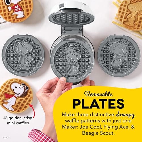 Peanuts x Dash MultiMaker® Mini Maker System (4 Plates: Joe Cool, Flying Ace, Beagle Scout, Waffle) thumbnail 3