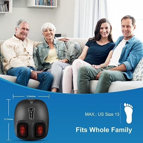 COMFIER Shiatsu Foot Massager with Heat,Vibration,Rolling Compression,FSA Eligible Feet Massager Machine for Plantar Fasciitis,Neuropathy Pain, Fits Size up to 13“,Christmas Gifts for Women,Men,HSA thumbnail 2
