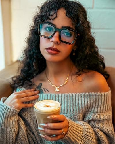 VISOONE Blue Light Blocking Glasses with TR90 Rectangle Frame and Chic Preppy Look for Women Men RIVER thumbnail 5