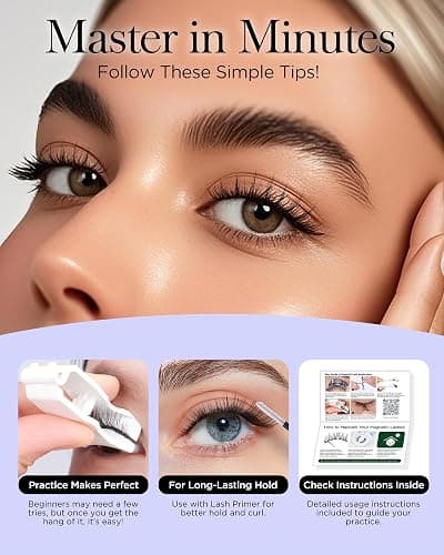 BEYELIAN Portable Magnetic Eyelashes with Applicator Kit All-In-One Box, Upgrade Soft Reusable Magnetic Lashes, No Glue Needed False EyelashesAYT35 (Lightweight & Comfortable) thumbnail 8