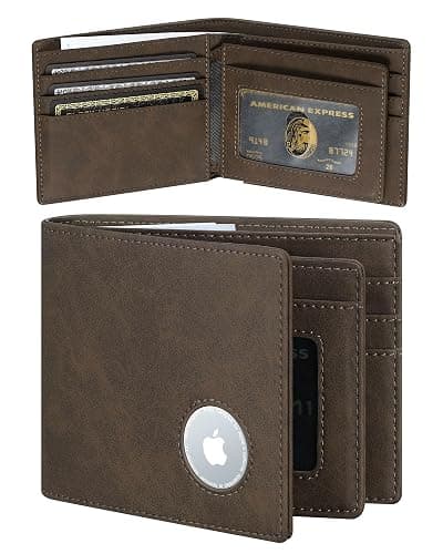 furid Airtag Wallet Men Slim: Men's Air Tag Wallets with Airtag Holder - Minimalist RFID Front Pocket Card Holder Gift for Man Husband at Anniversay Brithday - Image 1