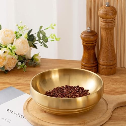 CM CHIC MONDAY 7.4 INCH Decorative Bowl, Key Bowl for Entryway Table, Key Holder Bowl, Decorative Bowls for Home Decor(Gold) thumbnail 4