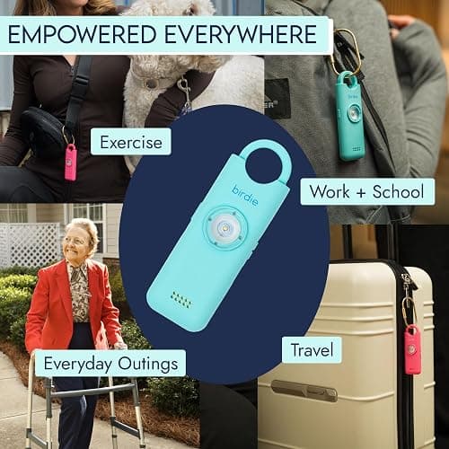 She’s Birdie–The Original Personal Safety Alarm for Women by Women–Loud Siren, Strobe Light and Key Chain in a Variety of Colors (Metallic Rose Pink) thumbnail 5