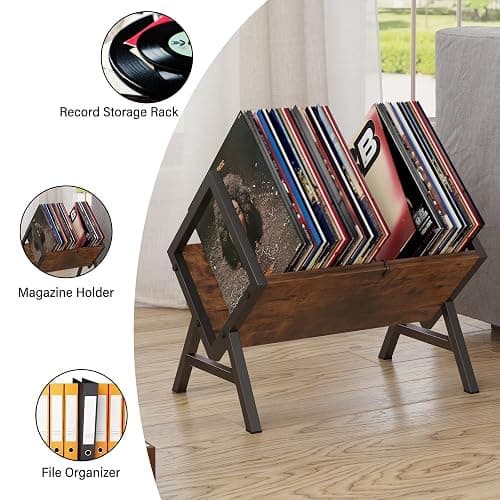 VonDream Vinyl Record Storage Holder, Space Saving Record Holder for 12 Inch Albums, Album Vinyl Record Holder Organizes & Protects Your Collection thumbnail 7