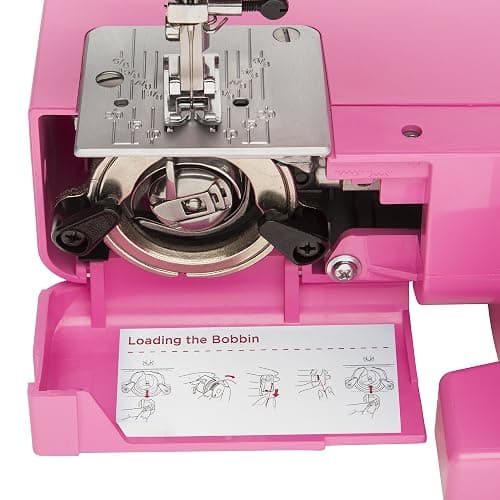 Janome Pink Sorbet Easy-to-Use Sewing Machine with Interior Metal Frame, Bobbin Diagram, Tutorial Videos, Made with Beginners in Mind! thumbnail 8
