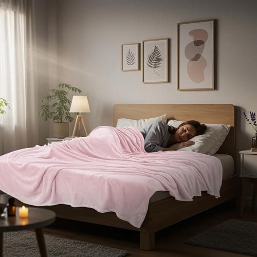 Utopia Bedding Fleece Blanket Twin Size Pink 300GSM Luxury Anti-Static Fuzzy Soft Microfiber Dorm Bed Blanket for Girls (60x80 Inch) thumbnail 8