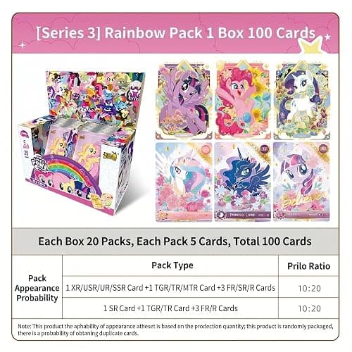 KAYOU My Little Pony Friendship Eternal Cards Vol 3 Rainbow Booster Original Box 12 Pack 100 Pcs 10 Rarity Official Edition [CN] thumbnail 6