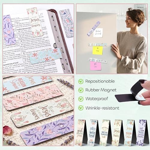 XKDOUS 42 Pcs Bible Study Supplies Journaling Kit for Women, Bible Study Kit with Bible Highlighters No Bleed and Tabs, Bible Accessories Include Bookmarks, Pens and More, Bible Verse Gifts for Study thumbnail 6