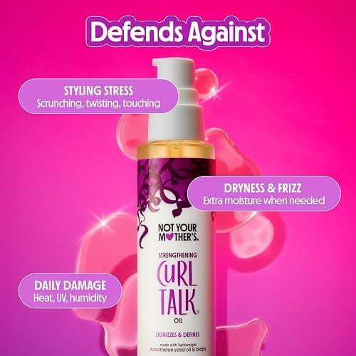 Not Your Mother's Curl Talk Curl Defining Spray Gel and Strengthening Hair Oil (2-Pack) - Styling Products for All Curl Types thumbnail 2