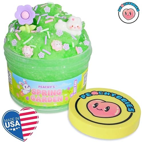 Peachybbies Spring Garden Cloud Slime - Made in USA Premium, 100% Authentic, 7 oz., Scented for Kids, ASMR, Axolotl Gifts, Slime Charms, Fidget Toys thumbnail 3