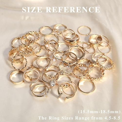 CHICUTIE Gold Knuckle Rings Set For Women Stackable Joint Finger Midi Rings Dainty Cubic Crystal Zirconia Simple Hollow Twist Cute Rings Pack Jewelry Gift thumbnail 7