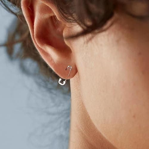 CHIC & ARTSY 925 Sterling Silber Büroklammer Ohrringe - Mode Knorpel Pin Ohrringe für Frauen thumbnail 3