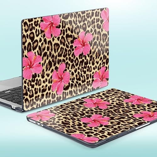 Yebiseven for MacBook Neo 13 inch Case 2026 (Model A3404, A18 Pro) Shockproof & Scratch-Resistant Hard Shell, Keyboard Cover, Trackpad Protector, 2 OTG Adapter, for Women Girly Cute, Leopard Flower thumbnail 7