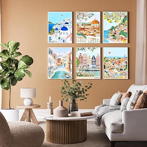 ARPADAMO 6 pack Aesthetic Diamond Art Kits for Adults,5D Landscape Diamond Painting DIY Diamond Art Diamond Painting Kits for Adult,Round Full Drill Diamonds, Diamond Art Kits for Home Decor-12x16inch thumbnail 3