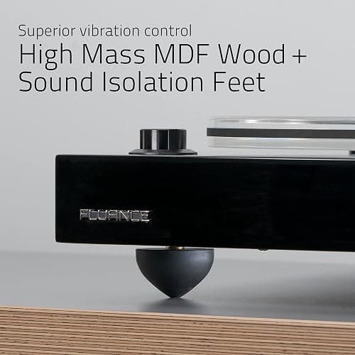 Fluance RT85N Reference High Fidelity Vinyl Turntable Record Player with Nagaoka MP-110 Cartridge, Acrylic Platter, Speed Control Motor, High Mass MDF Wood Plinth, Vibration Isolation Feet - Walnut thumbnail 6