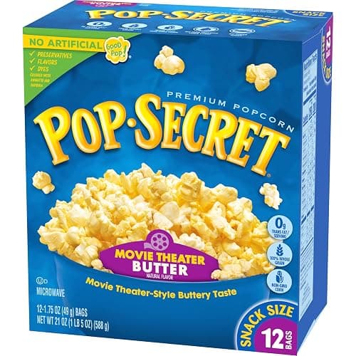 Pop Secret Microwave Popcorn, Movie Theater Butter Flavor, 1.75 Oz Snack Bags, (Pack of 12) thumbnail 9