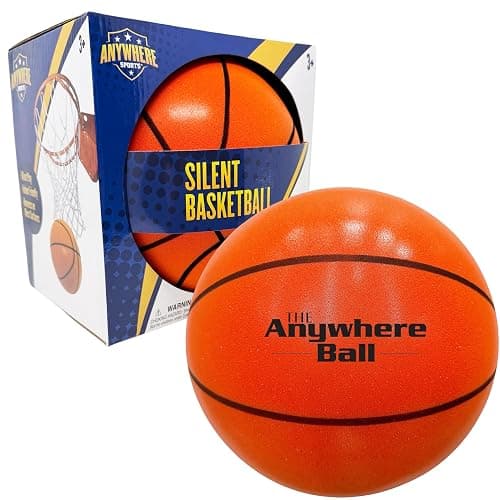Anywhere Ball, Silent Basketball, Airless Foam for Indoor Training, Dribbling, and Realistic Bounce - Image 1