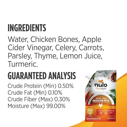 Nulo Freestyle Bone Broth, Premium Food Topper for Cats and Dogs, with Collagen and Chondroitin Sulfate to Help Boost The Quality of Your Pet’s Coat and Skin, 20 Fl Oz (Pack of 3) thumbnail 6