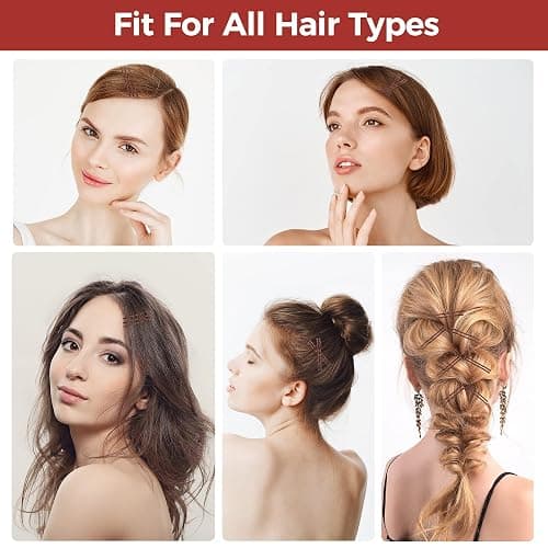 300 Pcs Bobby Pins Brown, EWAGOA Hair Pins for Women Girls and Kids, Invisible curled Hair clips with Storage box, Pain-Free Hairpins（2 Inch Brown） thumbnail 6
