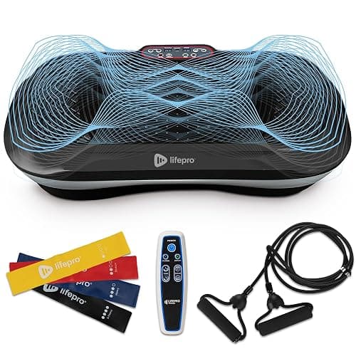 Lifepro Waver Vibration Plate Exercise Machine for Lymphatic Drainage, Muscle Activation, Full-Body Workout Vibrating Platform with Loop Bands, Fitness Equipment for Strength Toning & Fat Loss - Image 1