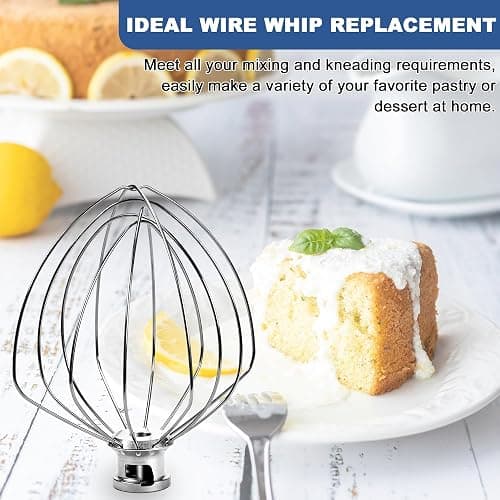 Whisk Attachment for Kitchen Aid 6 Qt Bowl-Lift Stand Mixer, Stainless Steel 6-Wire,Replace KN256WW,for Professional 6 & 600, KD26,KP26,KL26,KT26,KV25 by TOMOON thumbnail 8