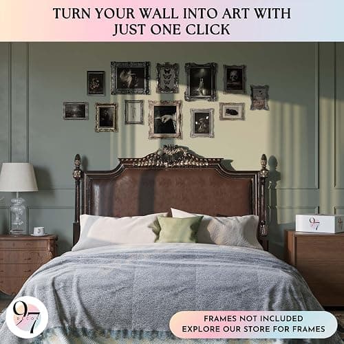 97 Decor Dark Academia Decor - Victorian Gothic Wall Art Prints, Dark Moody Aesthetic Pictures, Creepy Goth Posters Vintage Gothic Painting for Home Bedroom Decorations (8x10 Unframed) thumbnail 3