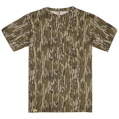 Mossy Oak Short Sleeve Cotton Mens Camo Hunting Shirt - Image 1