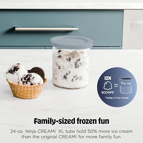 Ninja CREAMi XL Deluxe 11-in-1 Ice Cream & Frozen Treat Maker, NC501 | Ninja® CREAMi® XL Deluxe turns almost anything into ice cream, sorbet & gelato, with 24 oz. XL Tubs for the whole family. thumbnail 5
