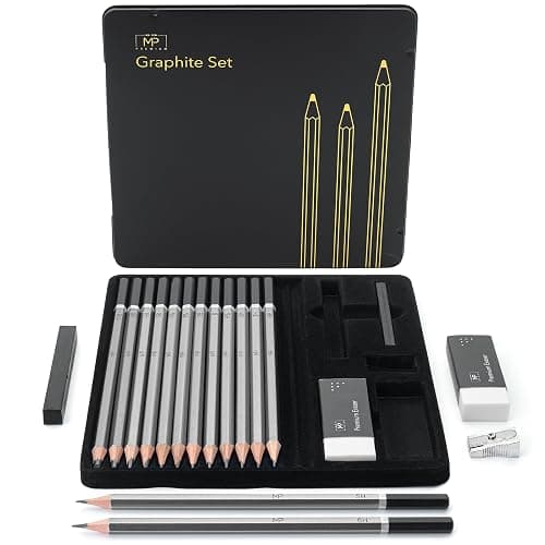 Mr. Pen- Sketch Pencils for Drawing, 19 Pcs, With Graphite Sticks, Erasers and Sharpener, Art Pencils for Sketching thumbnail 9