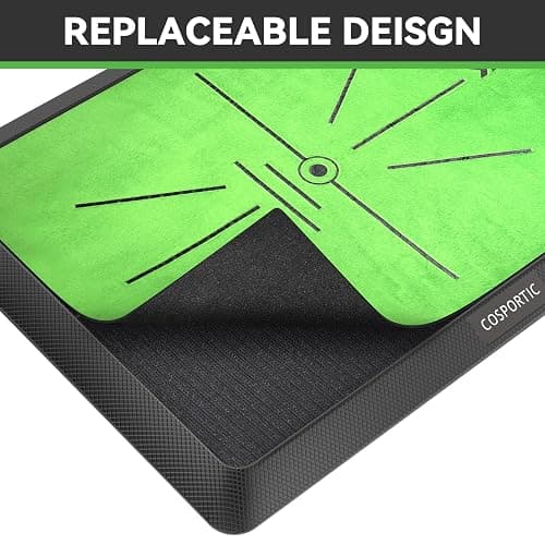 COSPORTIC Golf Hitting Mat, Golf Training Mat for Swing Path Feedback Detection Batting,Extra Replaceable Golf Practice Mat 16"x12", Golf Gifts for Men Women for Home Indoor Outdoor thumbnail 7