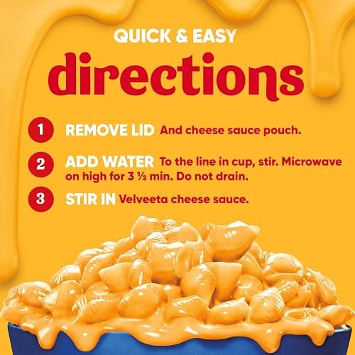Velveeta Shells and Cheese Mac and Cheese, 8 Cups, for Easy Snacks or Dinner Sides, Original Flavor, 2.39 oz thumbnail 9