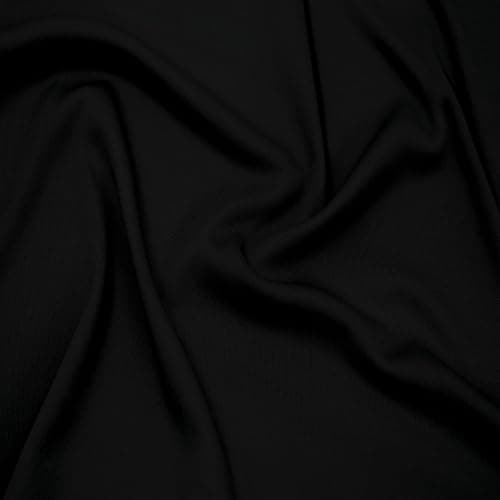Stylish Fabric 60" Wide 100% Polyester Interlock Lining – Lightweight Knit Fabric by The Yard-for Apparel, Clothing, School Projects, Party Decorations, Drapery, and DIY, Black 5 Yards - Black - 5 YARDS thumbnail 2