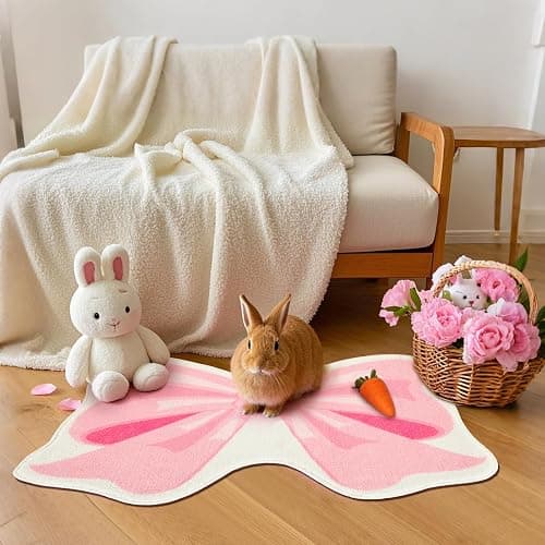 FEBSNOW Pink Bow Bathmat Rugs, Non Slip Coquette Bow Cute Aesthetic Carpet, Cute Room Decor Coquette Rug for Bathroom Bathtub Shower Bedroom and Living Room（27.6 x 21.3 inch） thumbnail 5