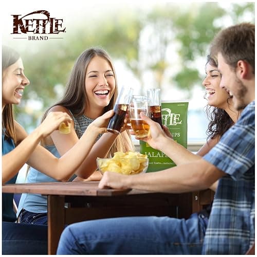 Kettle Brand Potato Chips, Jalapeno Kettle Chips, Party Size, 13 Oz thumbnail 4