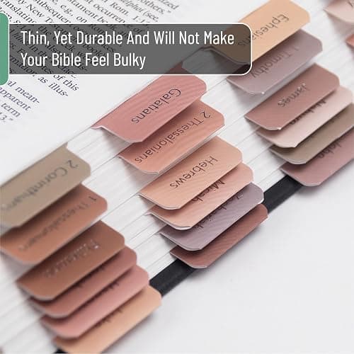Mr. Pen- Bible Tabs, 75 pcs, Earthy Brown, Gold Foil Lettering, Laminated Bible Tabs for Women and Men thumbnail 6