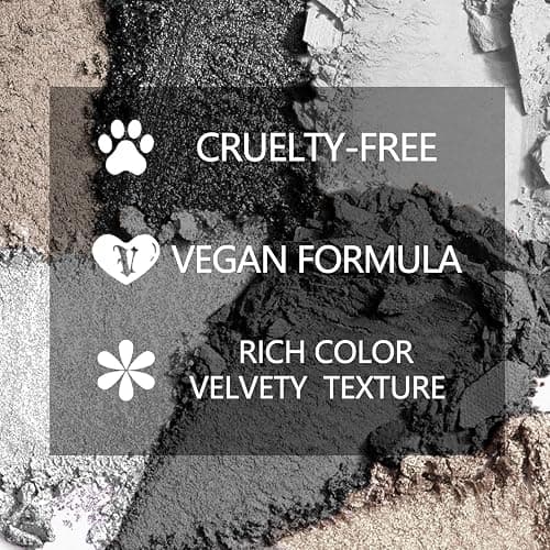Black Grey Smokey Eyeshadow Palette Matte Black White Gray Silver Smoky Eye Shadow 9 Colors Eyeshadows Eye Makeup For Goth Look -9Black thumbnail 6