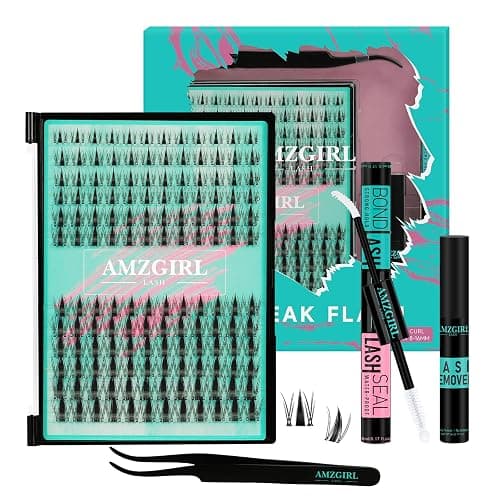 Manga Lash Clusters Kit 144PCS Fairy Eyelash Extension Kit with Lash Bond and Seal, Fake Eyelashes Clusters with Invisible Lashes Band, Lash Glue Remover and Lash Applicators (8-16mm Kit,White Bond) - Image 1